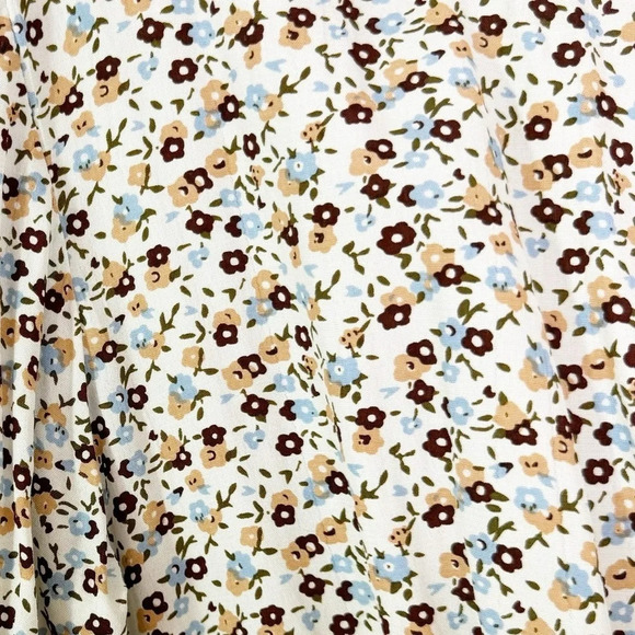 Faithfull The Brand Sidonie Floral Aurelia Cream Floral Mini Dress Size 4 - Picture 4 of 12